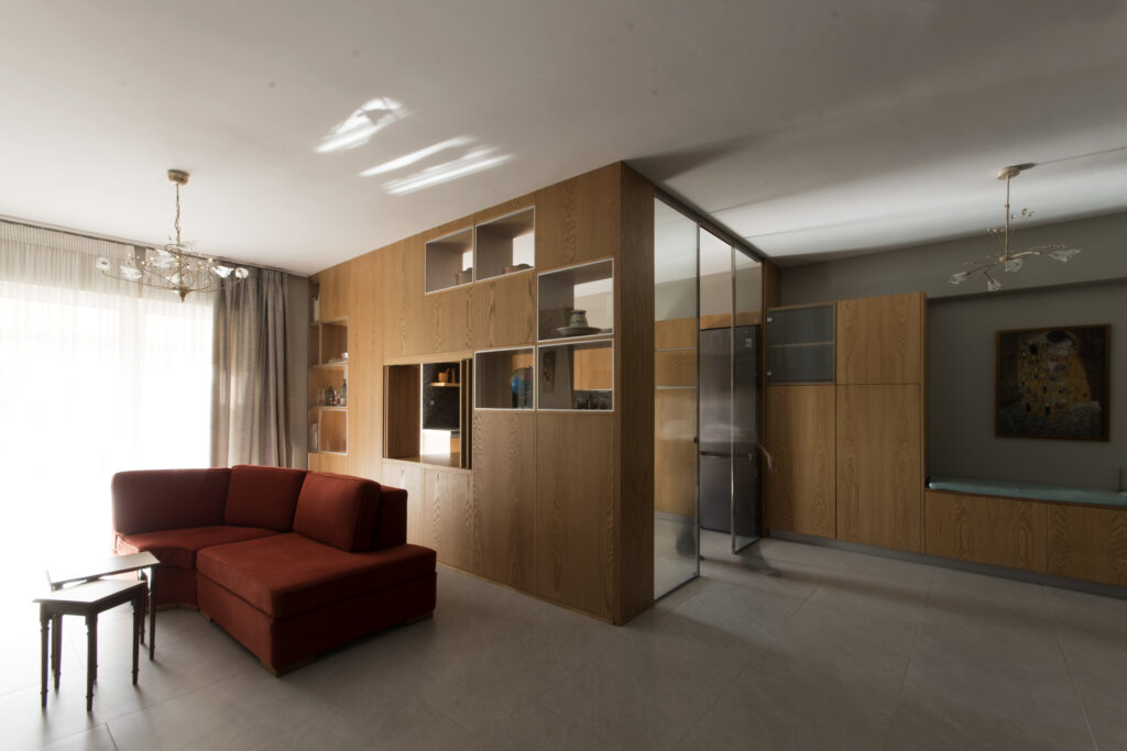 Modular wall, interior design