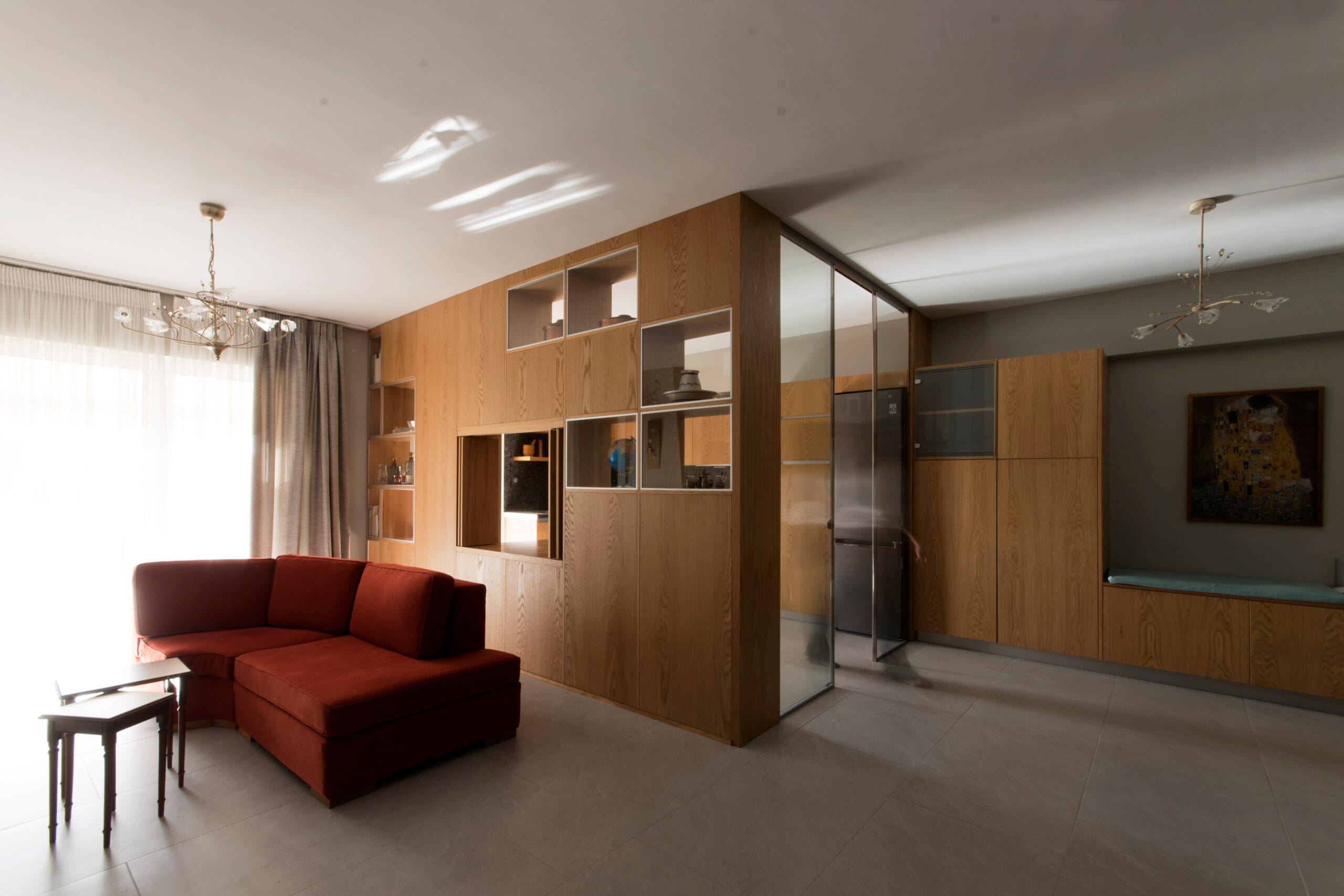 Modular wall, interior design